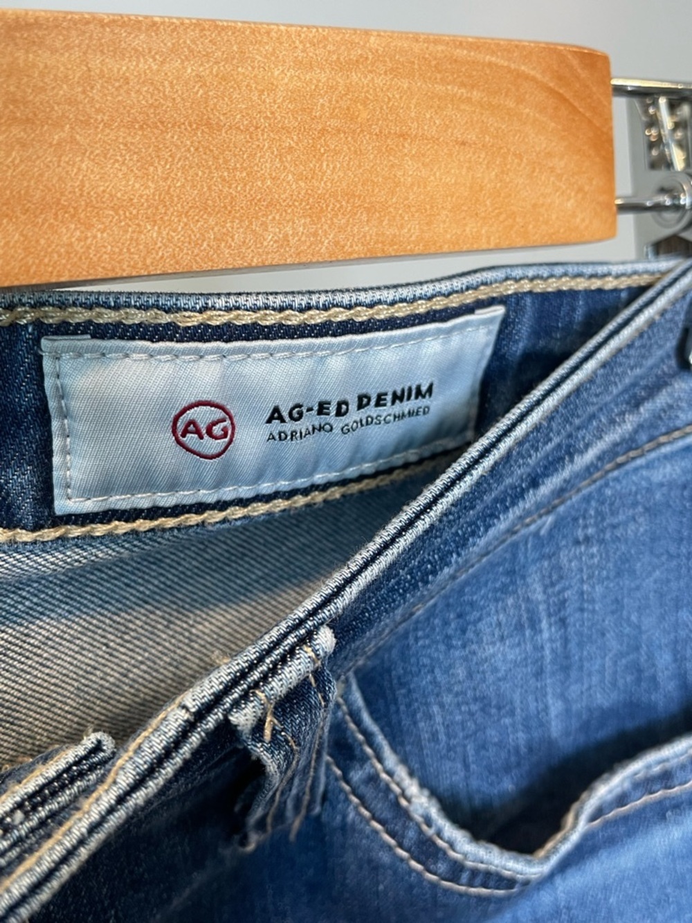 Ag Adriano Goldschmied Skinny Jeans in Dark Blue Wash - Picture 3 of 5